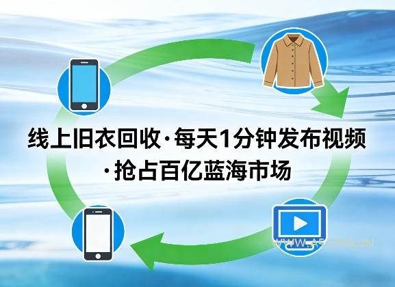 线上旧衣回收项目,我们给你提供视频,每天花一分钟发布视频,抢占百亿蓝海市场【揭秘】-小红泡