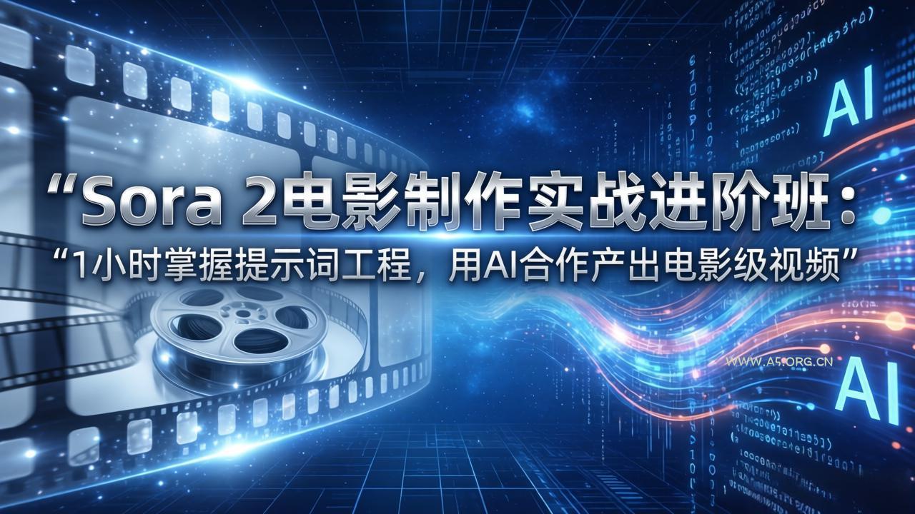 Sora 2电影制作实战进阶班：1小时掌握提示词工程，用AI合作产出电影级视频-小红泡
