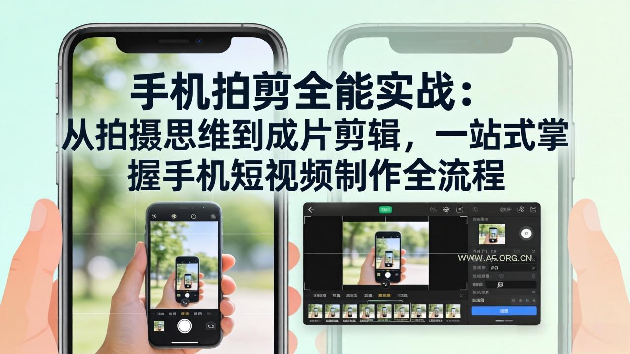 手机拍剪全能实战:从拍摄思维到成片剪辑,一站式掌握手机短视频制作全流程-小红泡