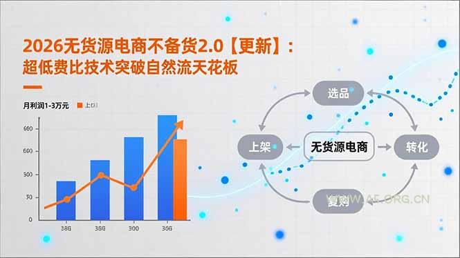 2026无货源电商不备货2.0【更新-3月】:超低费比技术突破自然流天花板,单店月利润1-3万元-小红泡