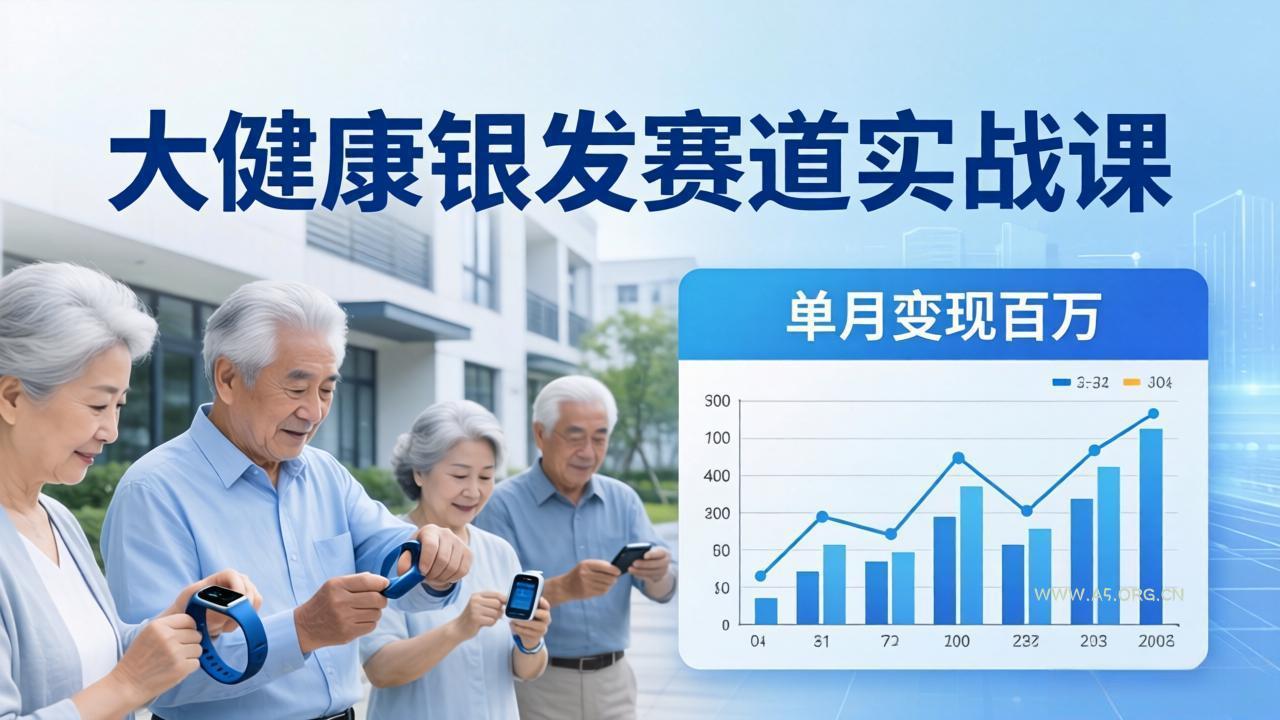 大健康银发赛道实战课:拆解视频号线索型 IP 单月变现百万逻辑,教你精准获客高效变现-小红泡