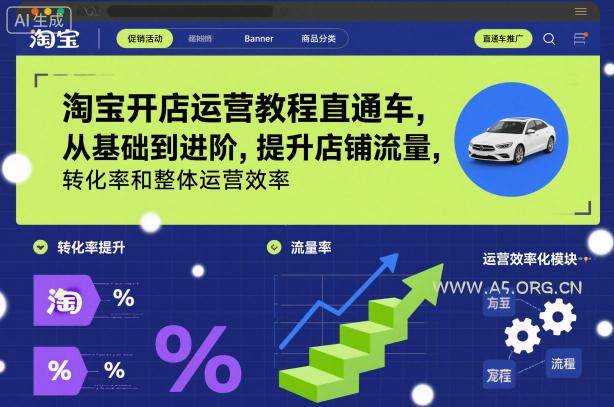淘宝开店运营教程直通车,从基础到进阶,提升店铺流量,转化率和整体运营效率(更新26年3月24日)-小红泡