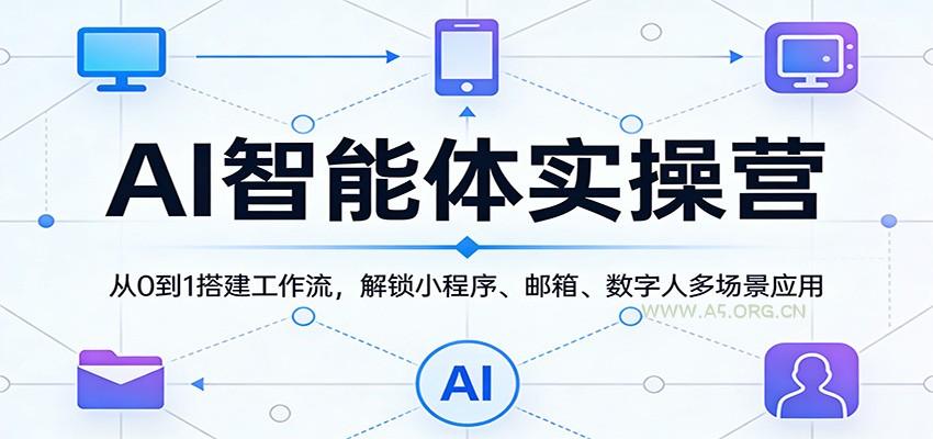 AI智能体实操营:从0到1搭建工作流,解锁小程序、邮箱、数字人多场景应用-小红泡