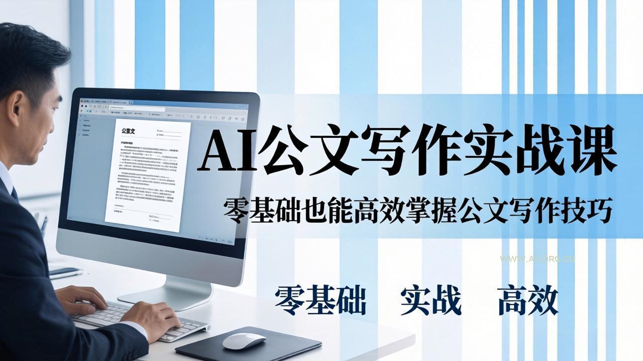 AI 公文写作实战课:零基础掌握格式规范与 5 大文种,用 AI 高效写出合格材料-小红泡