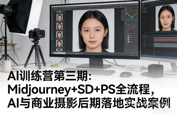 AI训练营第三期:Midjourney+SD+PS全流程,AI与商业摄影后期落地实战案例-小红泡