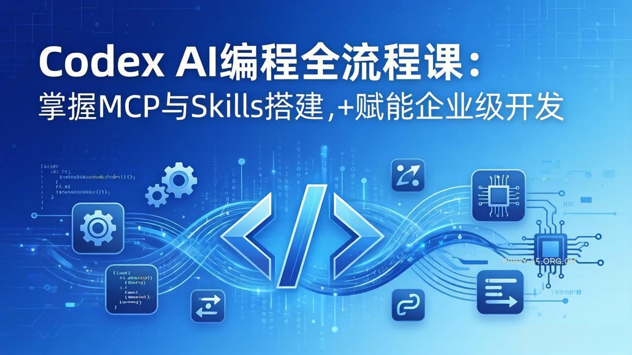 Codex AI编程全流程课:模块化教学+双项目实战,掌握MCP与Skills搭建,赋能企业级开发-小红泡