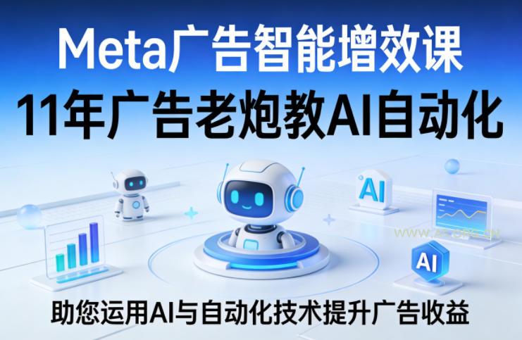 Meta广告智能增效课,11年广告老炮教AI自动化,助您运用AI与自动化技术提升广告收益-小红泡