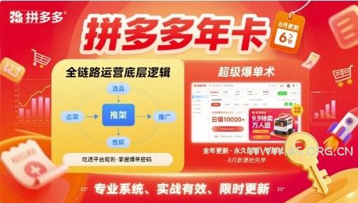 拼多多年卡,拼多多全链路运营底层逻辑,超级爆单术【更新26年3月29日】-小红泡