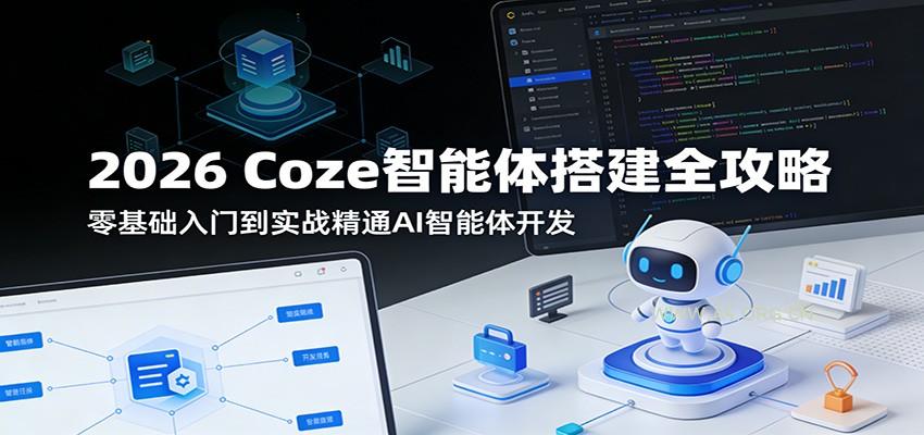 2026 Coze智能体搭建全攻略：零基础入门到实战精通AI智能体开发-小红泡