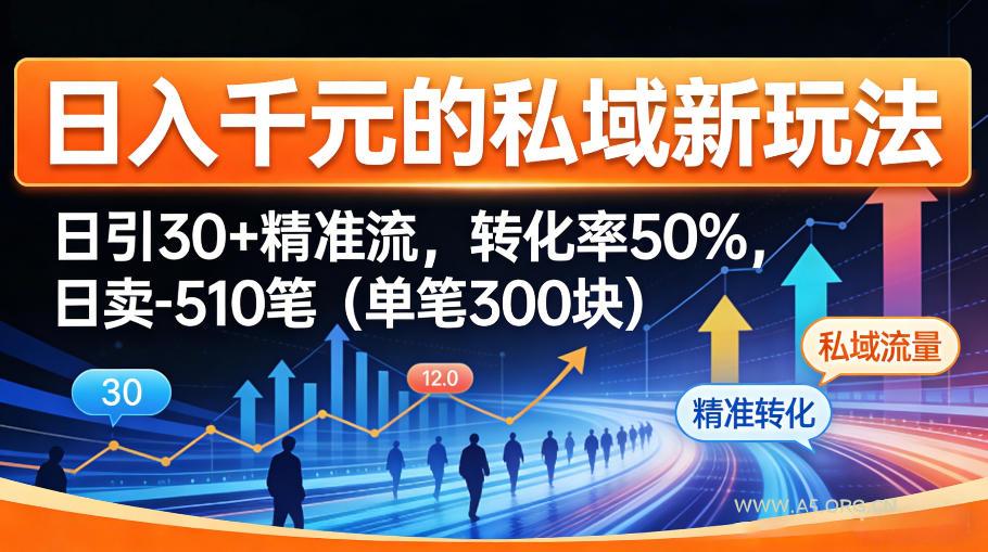 日入千米的私域新玩法:日引30+精准流,转化率50%,日卖5-10笔(单笔300米)-小红泡