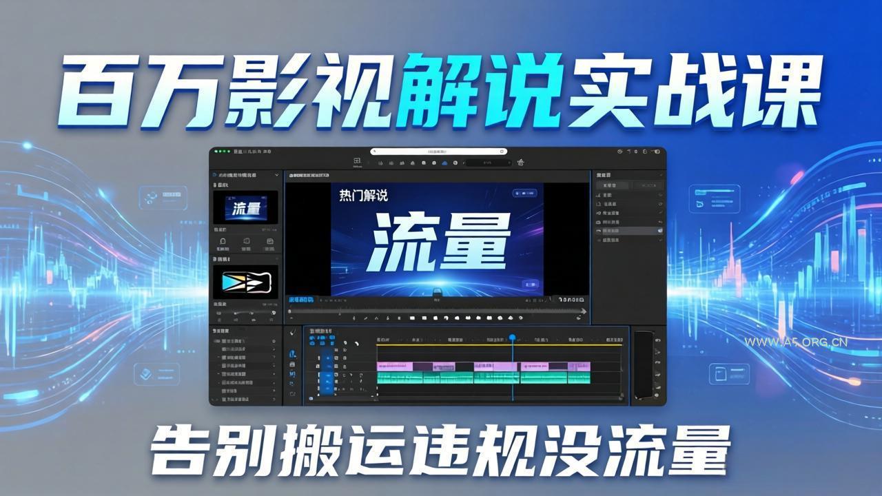 百万影视解说实战课:告别搬运违规没流量,AI文案+配音+剪映,做出能上热门的解说视频-小红泡