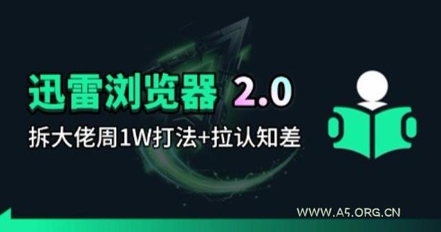 迅雷浏览器项目2.0_拆个大佬周1W的打法-小红泡