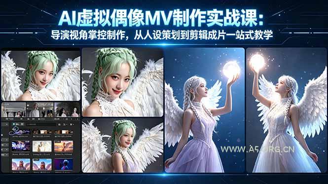 AI虚拟偶像MV制作实战教学：导演视角掌控制作，从人设策划到剪辑成片一站式教学-小红泡