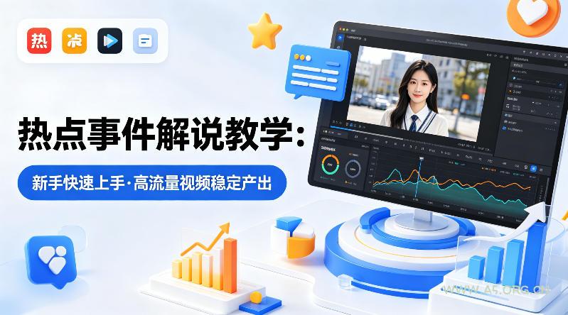 某大V的热点事件解说教学，新手也能快速上手，稳定产出高流量解说视频-小红泡