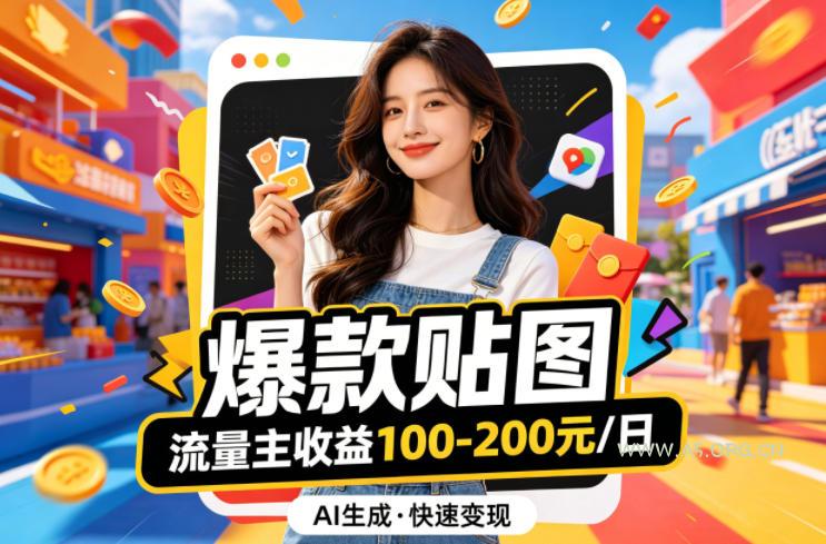 借助AI生成爆款贴图做公众流量主，当日收益100-200-小红泡