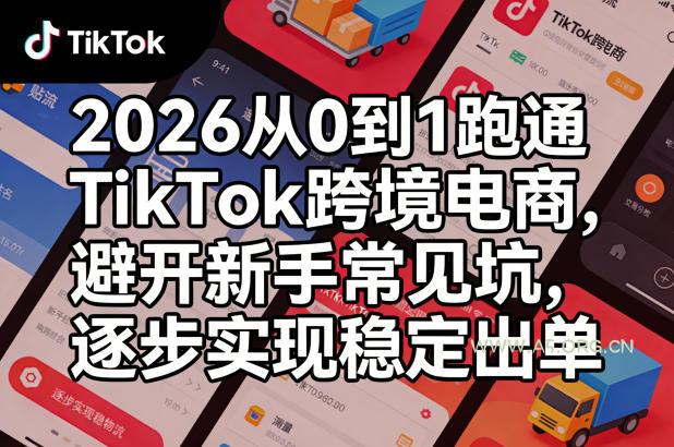 2026从0到1跑通TikTok跨境电商,避开新手常见坑,逐步实现稳定出单(更新0414)-小红泡