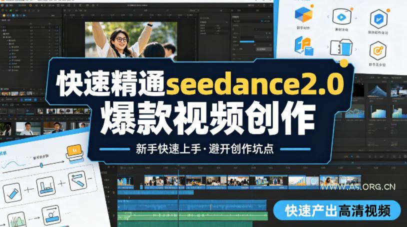 快速精通seedance2.0爆款视频创作，快速产出高清视频，避开大量创作坑点，新手也能快速上手-小红泡