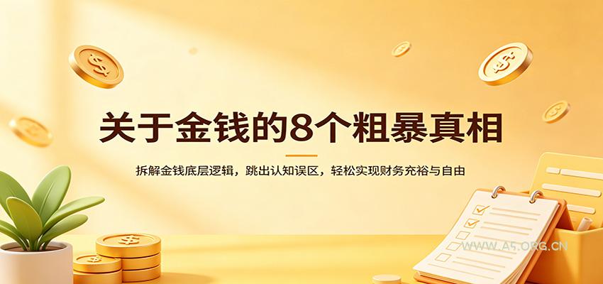 关于金钱的8个粗暴真相：拆解金钱底层逻辑，跳出认知误区，轻松实现财务充裕与自由-小红泡