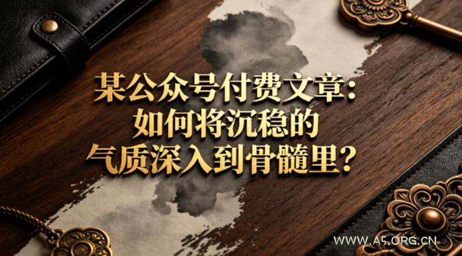 某公众号付费文章:如何将沉稳的气质深入到骨髓里?-小红泡