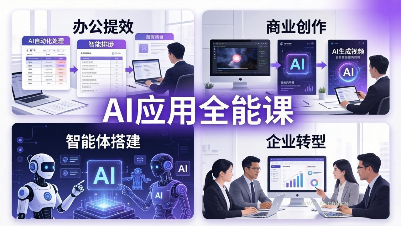 AIGC 应用师全能课-更新：办公提效、商业创作、智能体搭建、企业转型，一站式学会AI应用-小红泡