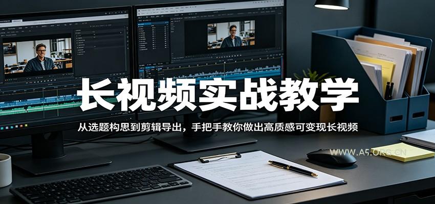 长视频实战教学，从选题构思到剪辑导出，手把手教你做出高质感可变现长视频-小红泡