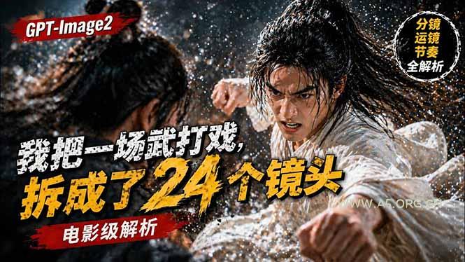 用GPT-Image2,把一段武打对决拆成24个连续镜头,从人物建立、动作衔接、运镜节奏,到情绪爆发-小红泡