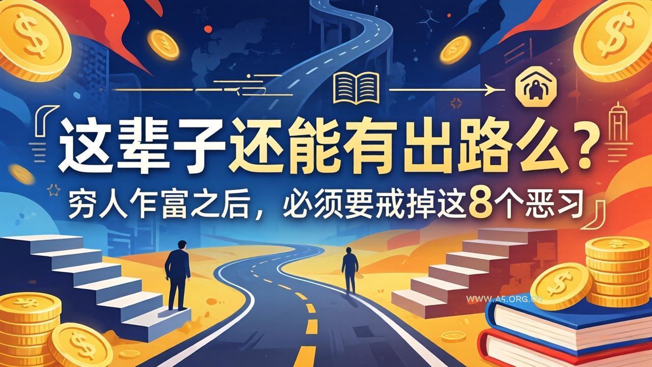 关于人生两篇付费文章【这辈子还能有出路么？】【穷人乍富之后，必须要戒掉这8个恶习】-小红泡