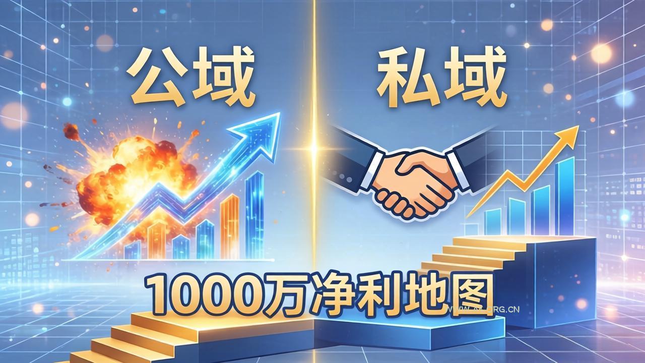 公域玩命出爆款,私域悄悄做成交:这套AI内训课,2026给你打通1000万净利的地图-小红泡