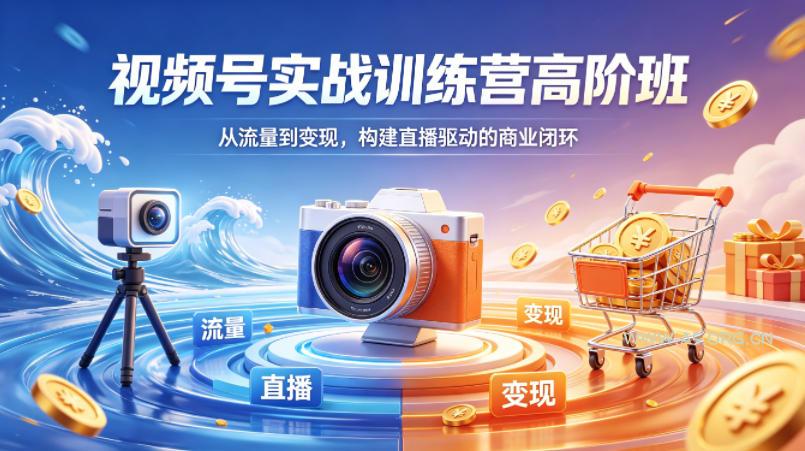 视频号实战训练营高阶班,从流量到变现,构建直播驱动的商业闭环(26年4月)-小红泡