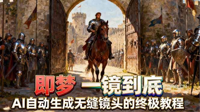 即梦AI一镜到底终极教程,智能补帧+运镜技巧,AI自动生成无缝丝滑长镜头高效出片-小红泡