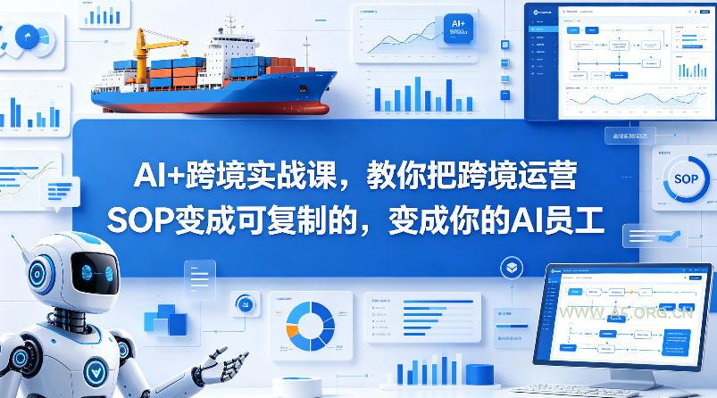 AI+跨境实战课,教你把跨境运营S0变成可复制的,变成你的AI员工-小红泡