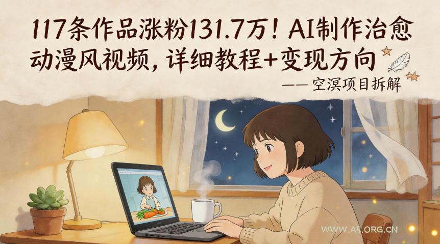 117条作品涨粉131.7W!AI制作治愈动漫风视频,详细教程+变现方向-小红泡
