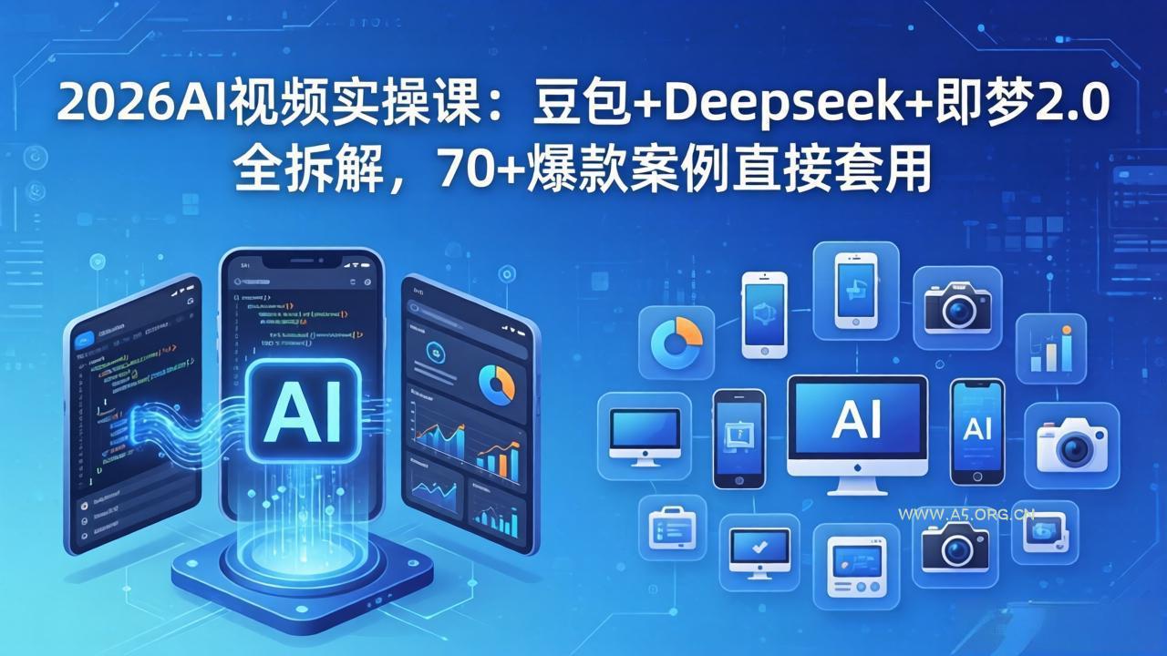 2026AI视频实操课:豆包+Deepseek+即梦2.0全拆解,70+爆款案例直接套用-小红泡