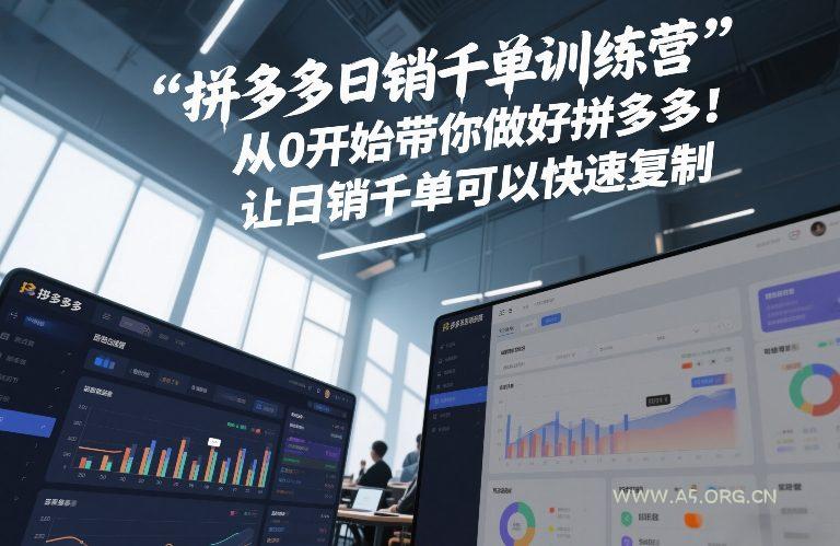 拼多多日销千单训练营,从0开始带你做好拼多多,让日销千单可以快速复制(更新26年4月)-小红泡