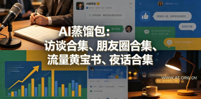 AI蒸馏包:访谈合集、朋友圈合集、流量黄宝书、夜话合集【文档】-小红泡