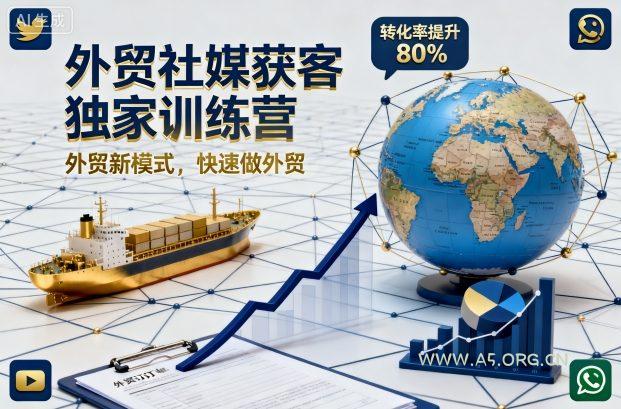 外贸社媒获客独家训练营,外贸新模式,快速做外贸(更新26年4月)-小红泡