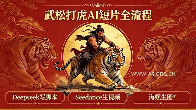 武松打虎AI短片全流程:Deepseek写脚本+Seedance生视频+海螺生图-小红泡
