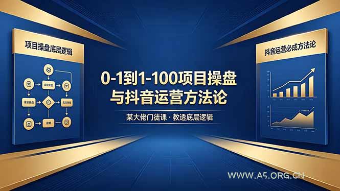 0-1到1-100怎么建？某大佬门徒课教透项目操盘底层逻辑+抖音运营必成方法论-小红泡