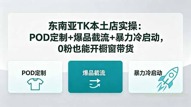 东南亚TK本土店实操:POD定制+爆品截流+暴力冷启动,0粉也能开橱窗带货-小红泡