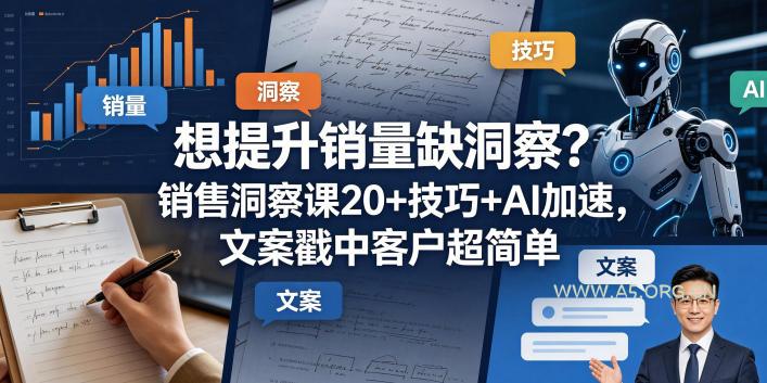 想提升销量缺洞察？销售洞察课20+技巧+AI加速，文案戳中客户超简单【原创双语字幕】-小红泡