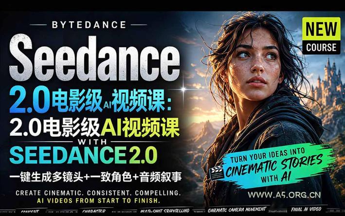 字节跳动的Seedance 2.0 AI电影视频生成制作教程,一键生成多镜头+一致角色+音频叙事-中英字幕-小红泡