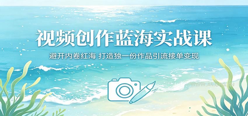 视频创作蓝海实战课:避开内卷红海,打造独一份作品引流接单变现-小红泡