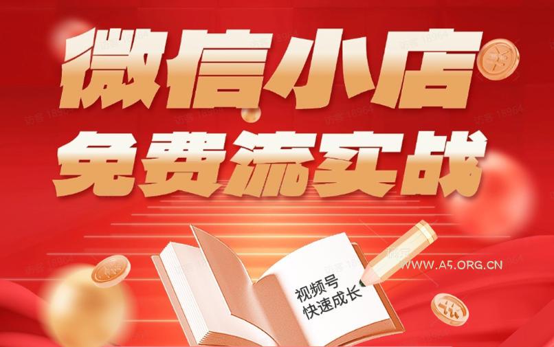微信小店免费流实战,有货源无货源双模式,从开店到爆单全实操课,小白也能月入1W+-小红泡
