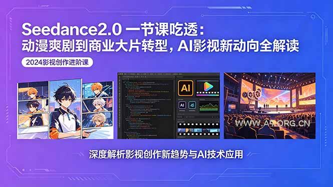 Seedance2.0一节课吃透:动漫爽剧到商业大片转型,AI影视新动向全解读-小红泡