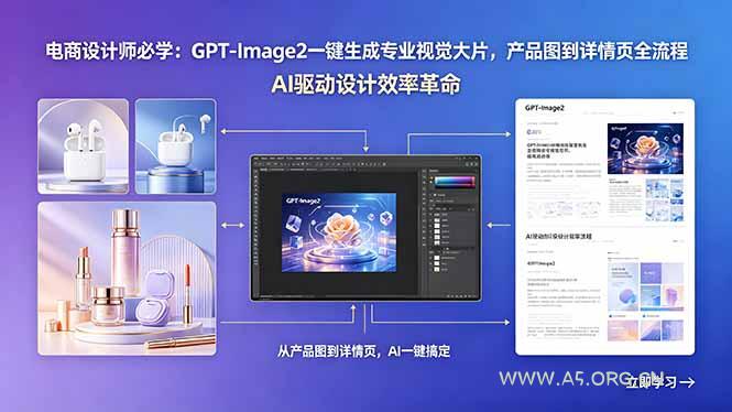 电商设计师必学:GPT-Image2一键生成专业视觉大片,产品图到详情页全流程-小红泡