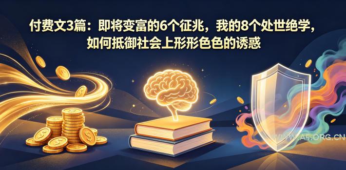 付费文3篇:即将变富的6个征兆,我的8个处世绝学,如何抵御社会上形形色色的诱惑-小红泡