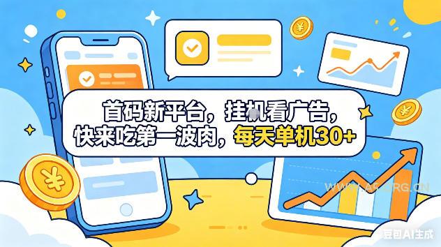 首码新平台,挂G自动看广告,快来吃第一波肉,每天单机30+,可矩阵放大【揭秘】-小红泡