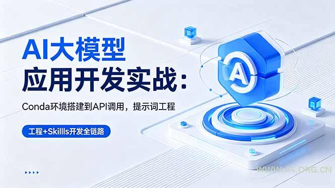 AI 大模型应用开发实战:Conda环境搭建到API调用,提示词工程+Skills开发全链路-小红泡