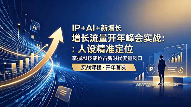 IP+AI+新增长 流量开年 峰会实战：人设精准定位 掌握AI技能抢占新时代流量风口-小红泡