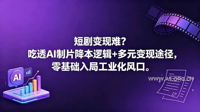 短剧变现难?吃透AI制片降本逻辑+多元变现途径,零基础入局工业化风口-小红泡